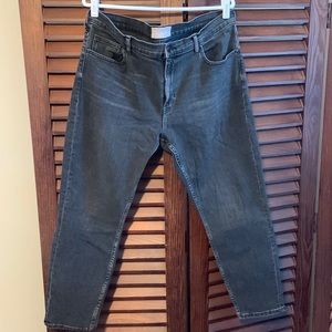 Everlane Midrise Ankle length jean, faded black, size 33